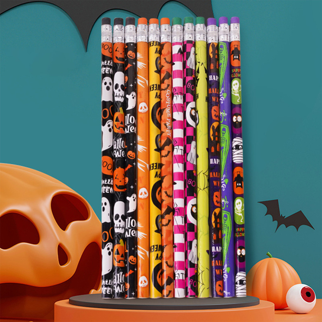 

Halloween Themed Colored Stationery Pencils Party Children'S Gifts Office Stationery Favor Multi-Color Fun Creative Aнтистресс