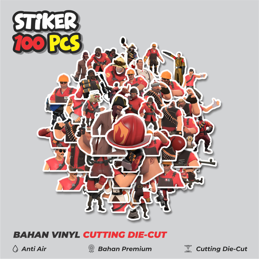 

Terbaru! 50 pcs Stiker Game Series Team Fortres Character V8 Dekorasi Lucu Kreatif untuk Notebook, Skateboard, HP