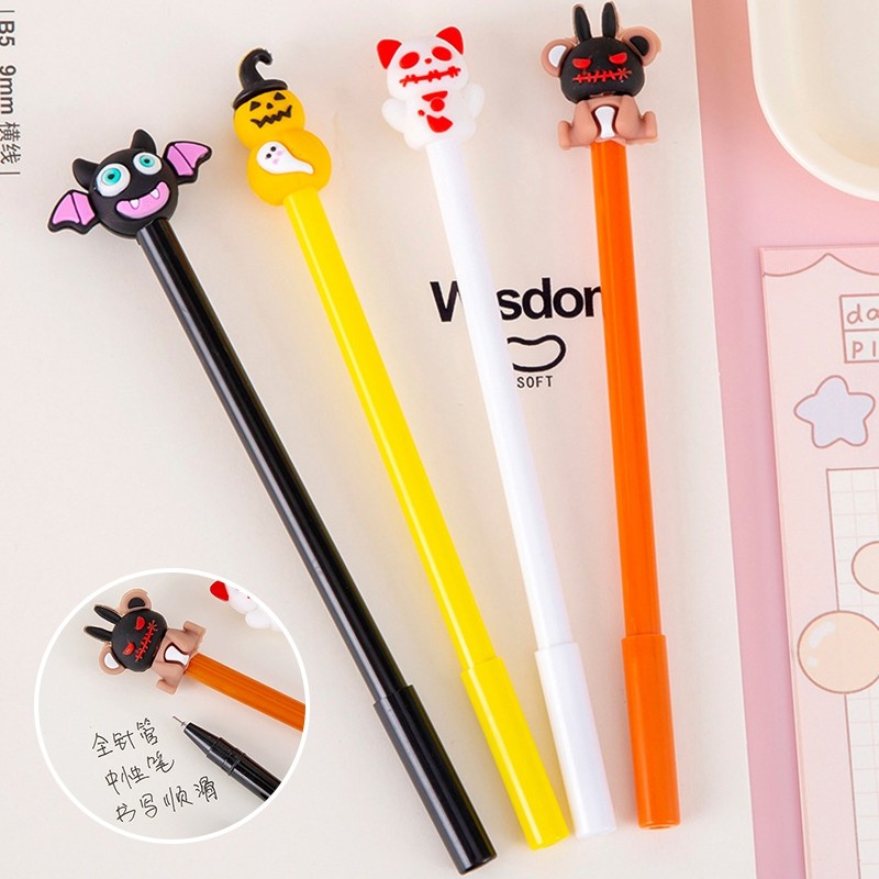 

Halloween Decorative Pen Cartoon Pumpkin Ghost Writing Pen High Quality Straight Liquid Pen Stationery School Office Supplies