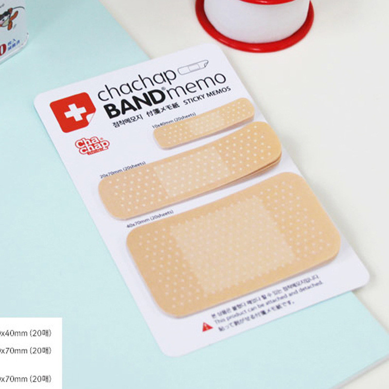 

40 pcs/lot Creative Band Aid shape memo pads sticky note stikcers for students Korean stationery office school supplies