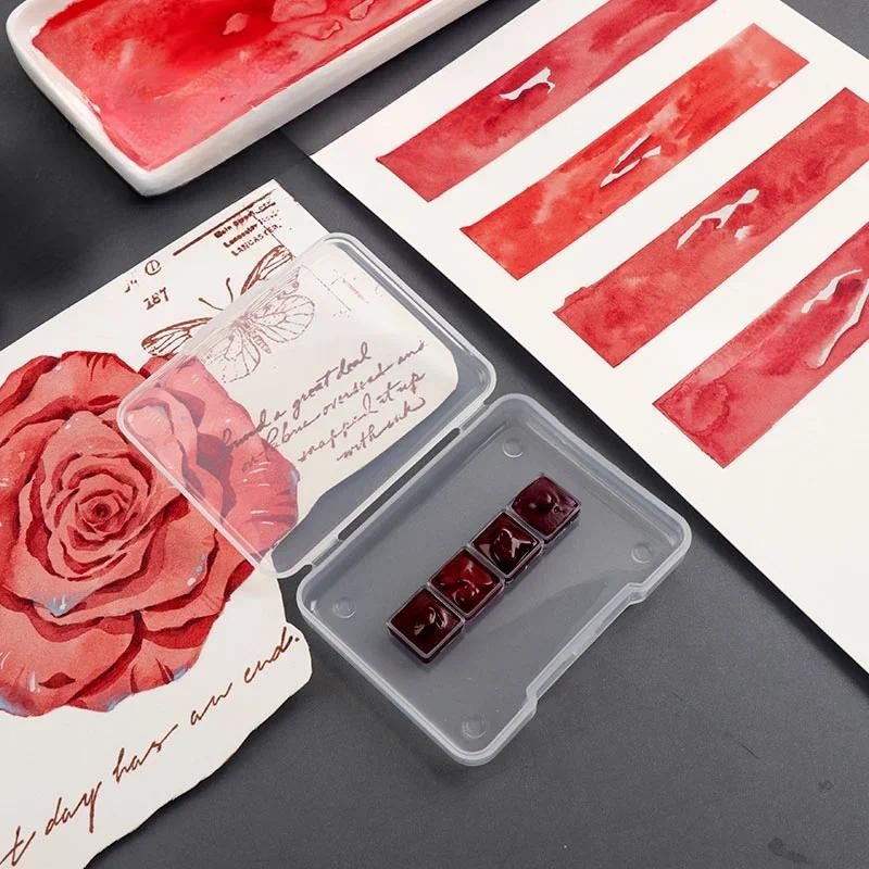 

0.3/0.5/1/2ml Dry and Withered Rose Four-color Watercolor Pigment Creative Coloured Drawing/Outdoor Travel/Art Painting Supplies