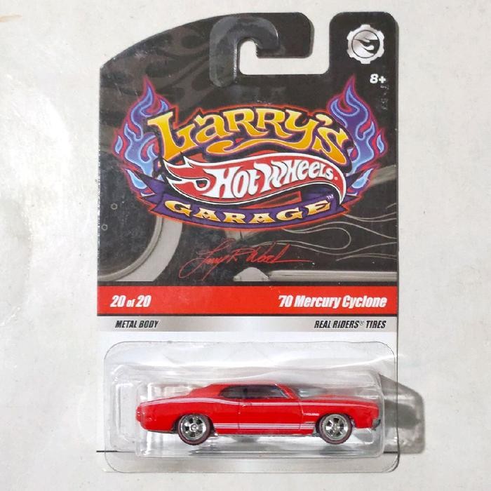 BERKUWALITAS... Hotwheels Hot Wheels 70 Mercury Cyclone merah 2009 Larry's Garage red line ban karet
