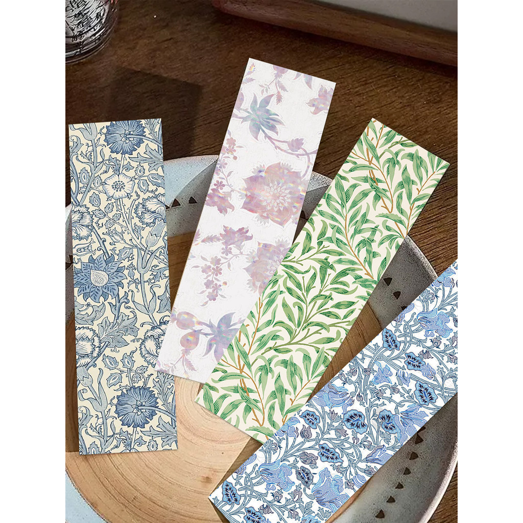 30pcs Morris's Floral Doodle Bookmarks Read pages Tagged Books tagged Diary Notebooks tagged Student
