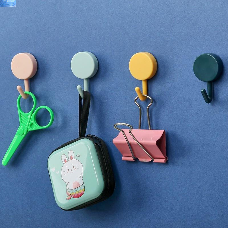 5PCS Gantungan Hook Tempel Dinding Kamar Mandi Dapur Bulat / Gantungan Tempel Tanpa Bor qxf
