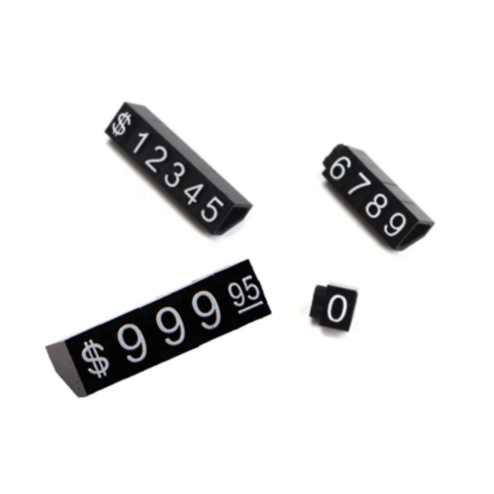 

9X6mm 95 End Shelving Adjustable Price Stand Price Display Euro Pound Price Numeral Cubes Assembly Digit Blocks