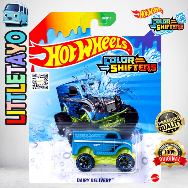 Hot Wheels Color Shifters Dairy Delivery Diecast Mobil Berubah Warna