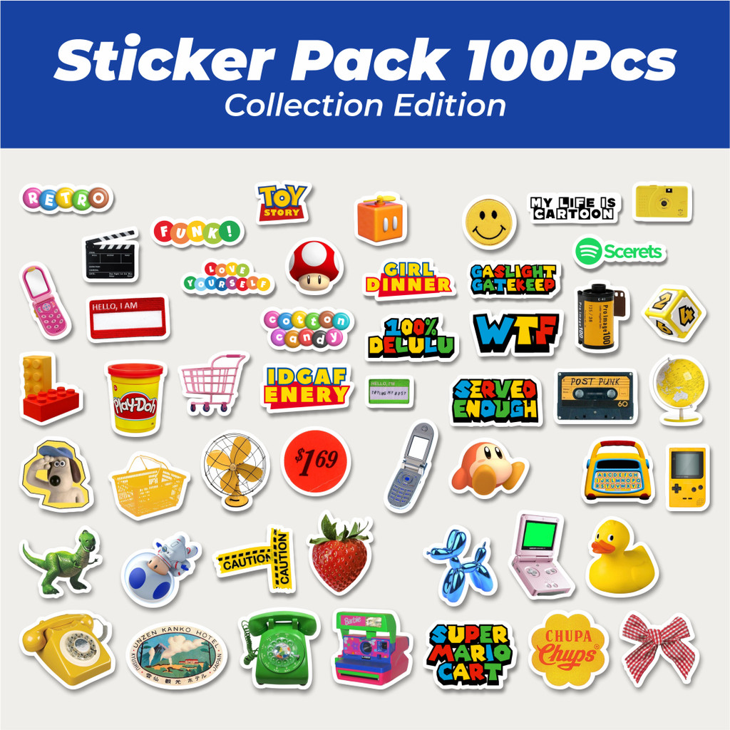 

Hot Stiker Funky Berwarna Retro Aesthetic Mix Lucu Anti Air Stikers Berperekat Waterproof Sticker Decal Buat Motor Helm Buku Journal Koper Casing HP Laptop Botol Minum