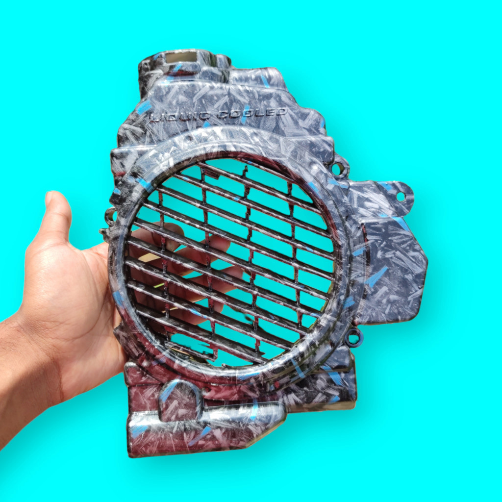 Forged biru Cover Radiator Vario 110 karbu VARIASI99PART
