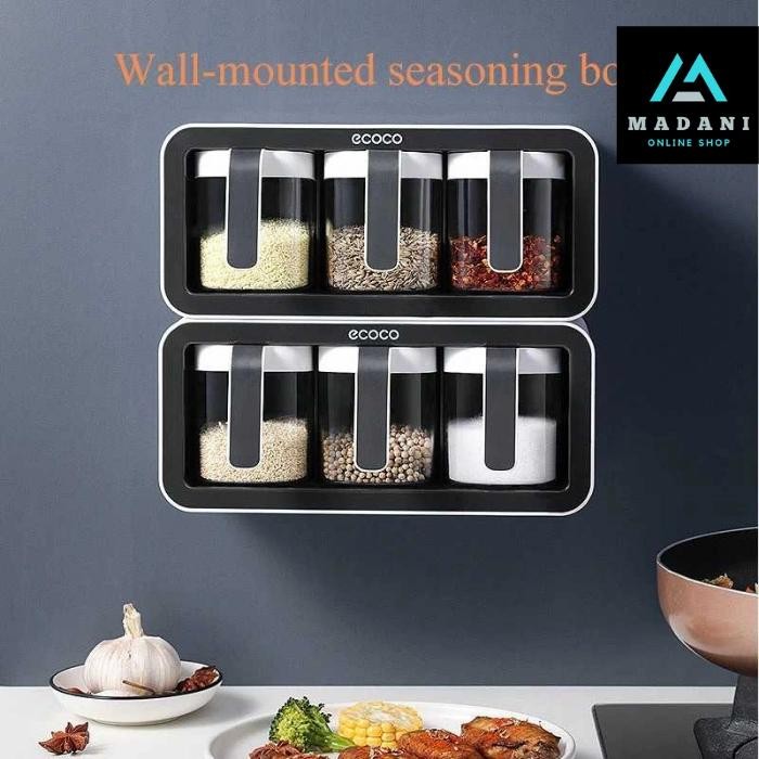 Rak Botol Bumbu Dapur Gantung Dinding