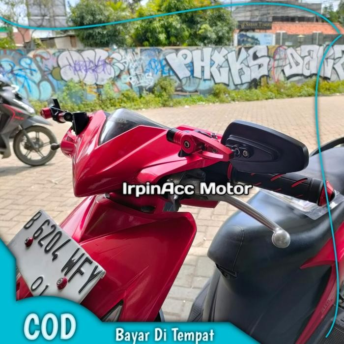 Spion Tomok Oval Oktagon Simpel Pnp yamha Honda Spion TST Oval - Gold