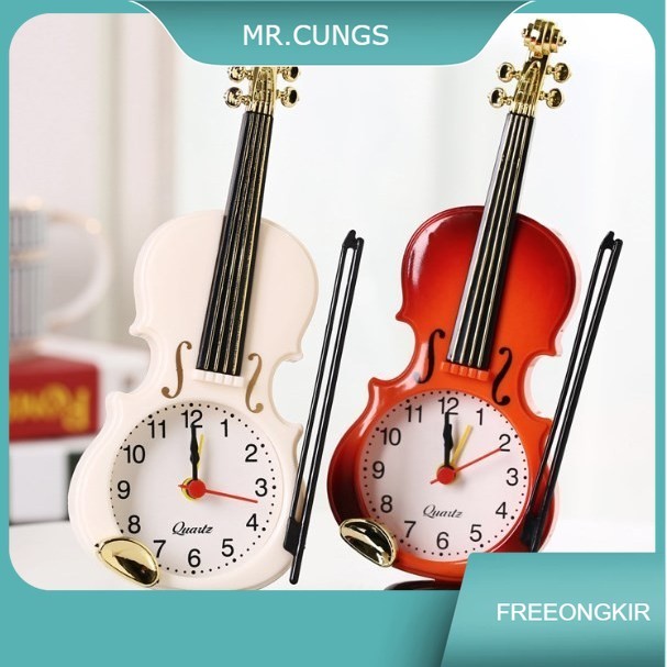 Jam alarm biola kreatif membangunkan jam alarm kecil