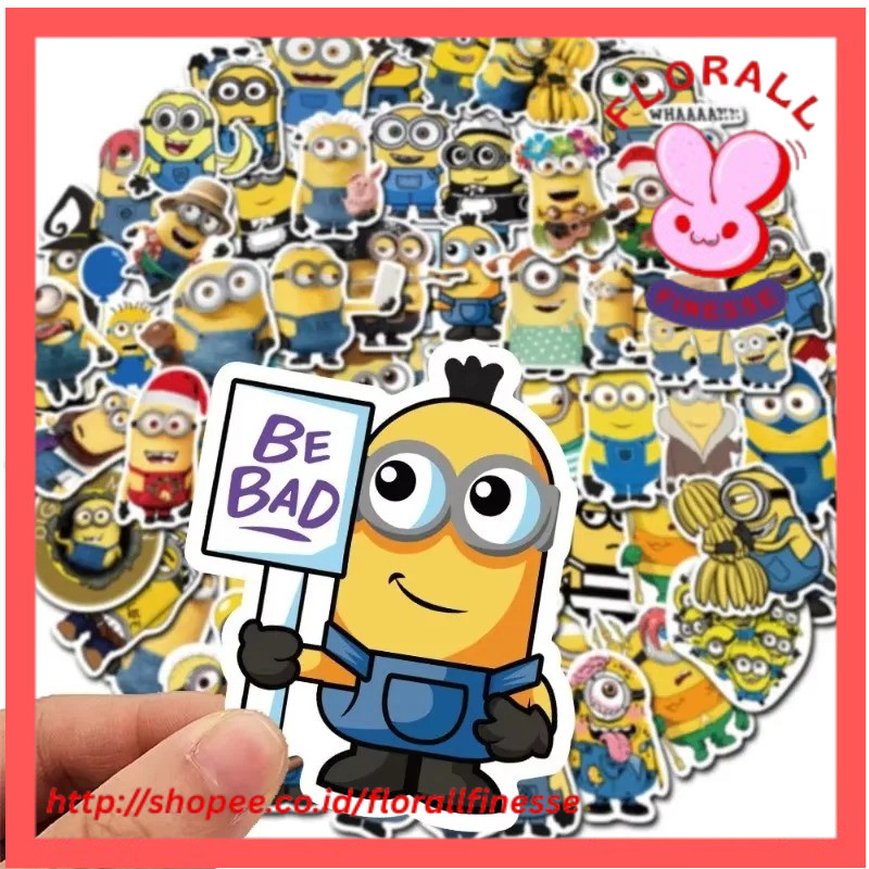 

50pcs Cartoon Cute Minions Doodle Stickers Water Cup Suitcase Decoration Stickers DIY Decals