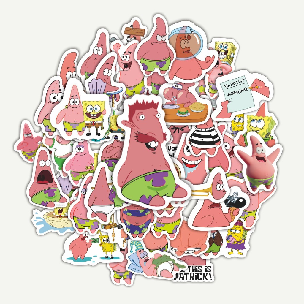 

Sticker Pack Stiker Kartun Patrick Star V2 | Sticker TUMBLR | Stiker LAPTOP KOPER HELM