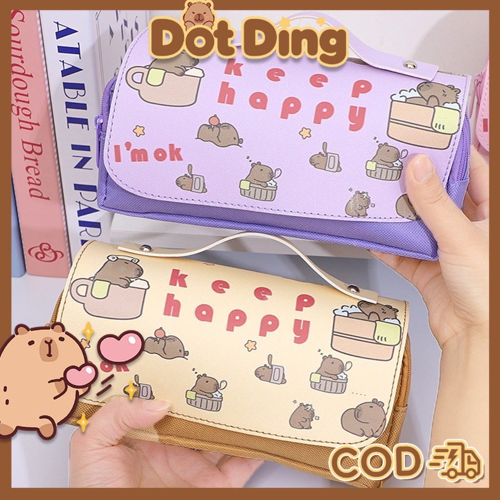 

[DOTDING]Tas Pensil Kapibara Model Terbaru - Tempat Alat Tulis Kapasitas Besar Untuk Pelajar SD/SMP, Desain Cantik Serbaguna