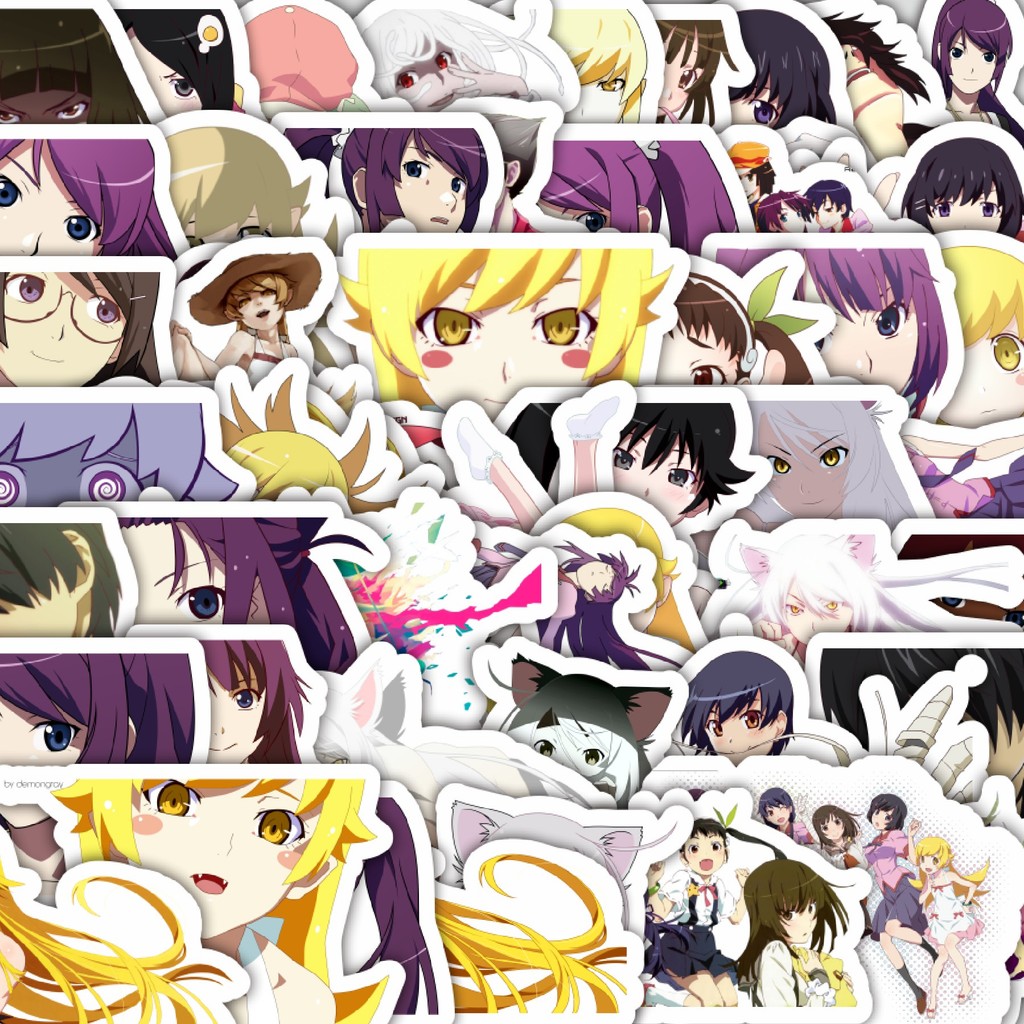 

Stiker Cutting Pack Stiker Game Series Monogatari Karakter Mix 1 Isi 100Pcs Series Aesthetic Lucu Keren Untuk Koper Bahan Vynil