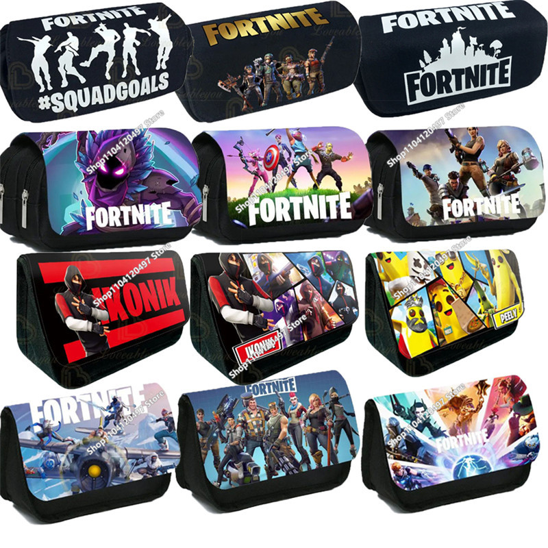 

Fortnites Anime Pencil Bag Kawaii PencilCase Large Capacity Waterproof Handheld Cosplay Pencil Pouch Office Stationary Gift Toy