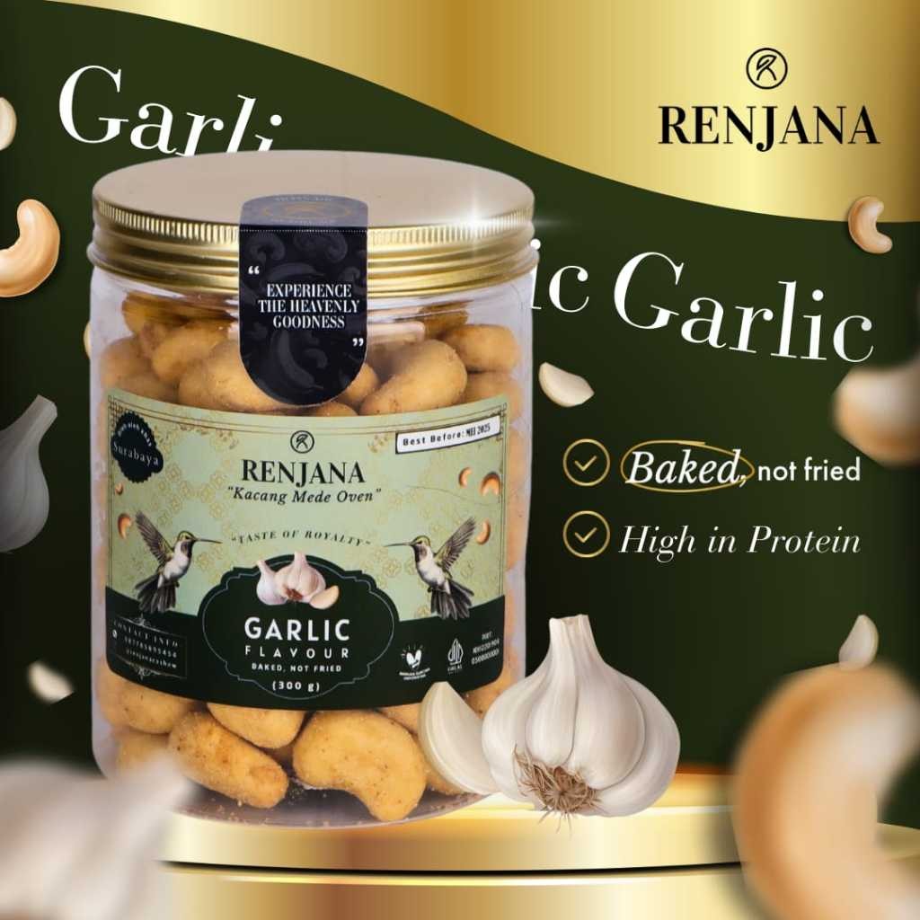 

Kacang Mede / Mete / Mente Oven Panggang | Garlic - RENJANA CASHEW 300g