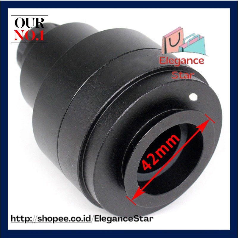 1X Microscope Interface Coupler Camera Connector C Mount Trinocular Tube Lens Adapter for Olympus Mi