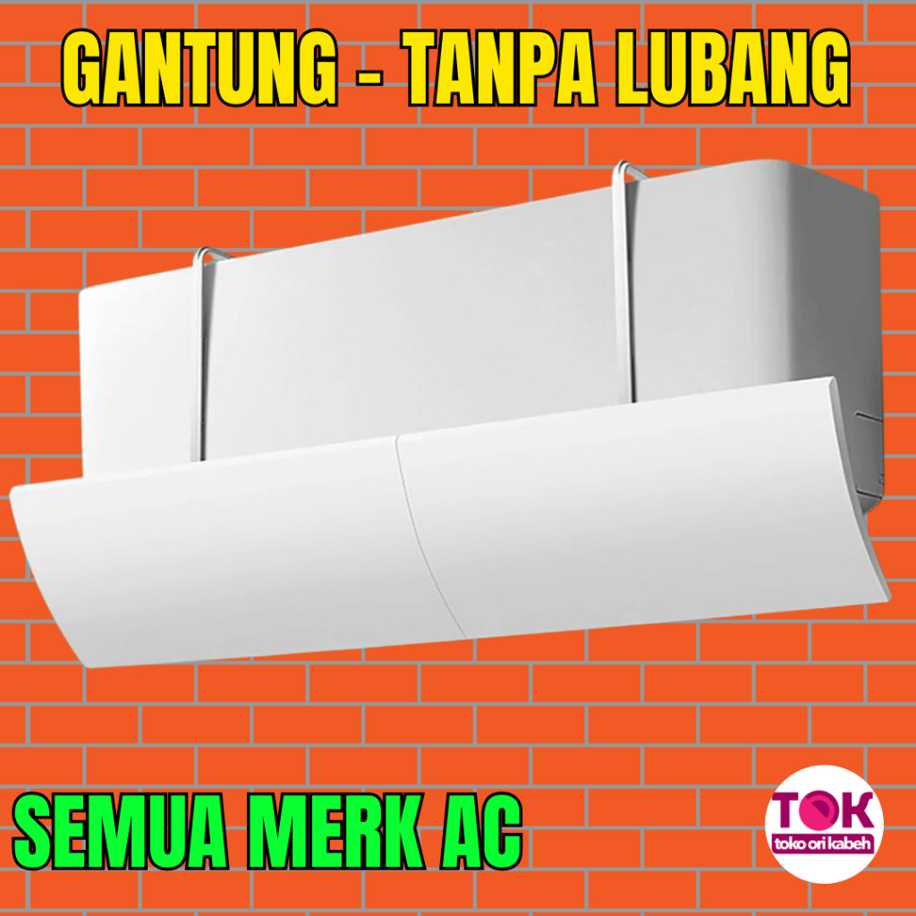 Cover AC Indoor Penghalang AC Kamar Penutup AC Anti Angin Talang AC Penahan Angin 1/2 PK 1 PK 2PK