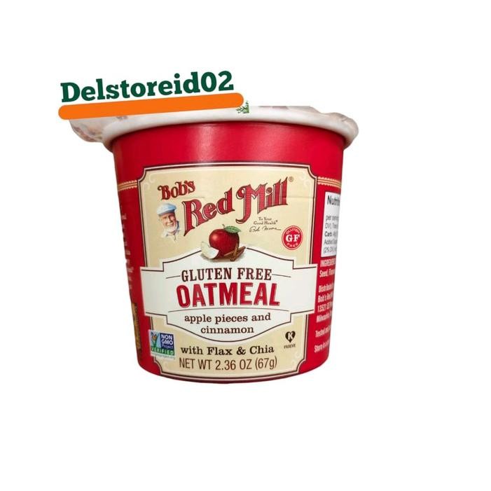 

Bob's red mill gluten free oatmeal apple pieces and cinnamon with flax and chia 67gr