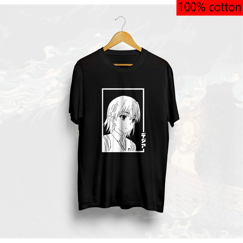 Kaos MISAKA MIKOTO TOARU MAJUTSU NO INDEX RAILGUN BAJU JEPANG ANIME MANGA Kaos Distro T-Shirt