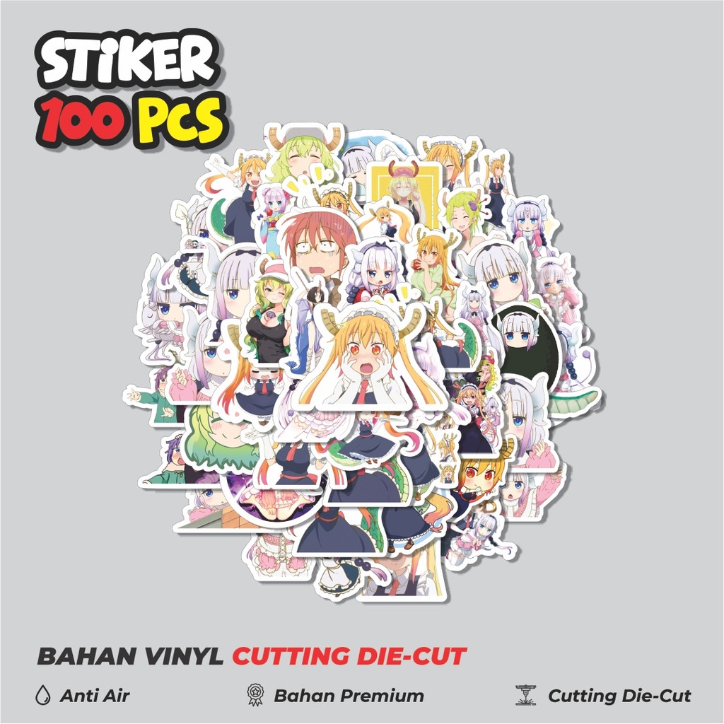 

Terbaru! 50 pcs Stiker Anime Series Miss Kobayashi's Dragon Maid Karakter Mix 2 Dekorasi Lucu Kreatif untuk Notebook, Skateboard, HP