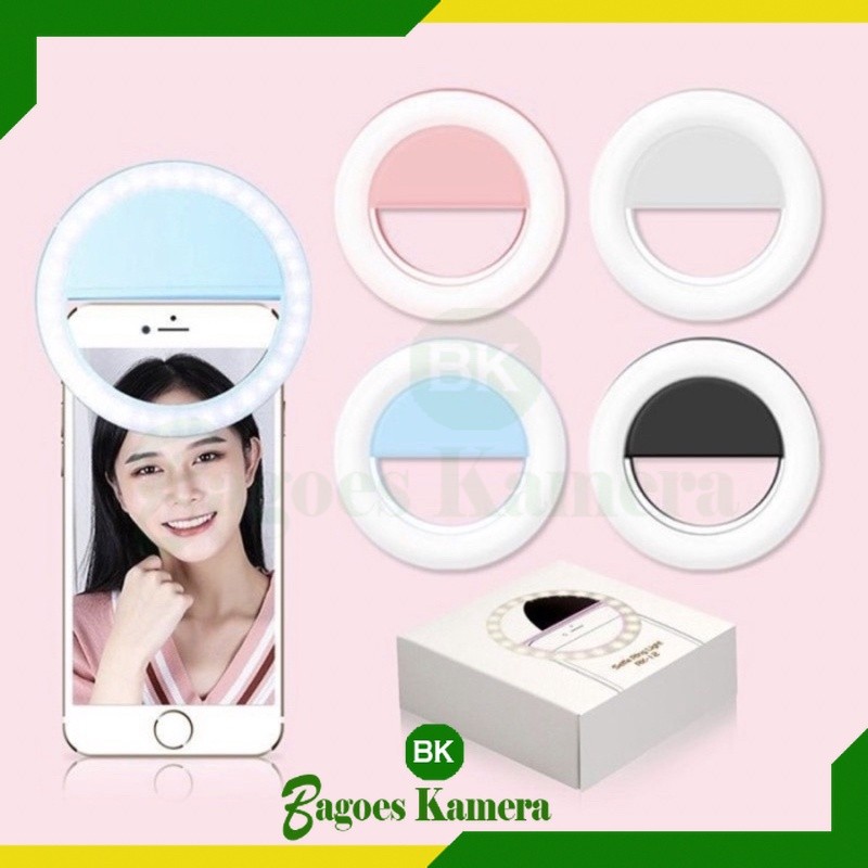 _% BEST SELLER %_ Mini RInglight Ring Light Mini Kamera Depan Hp Iring selfie Lampu Recharger Foto K