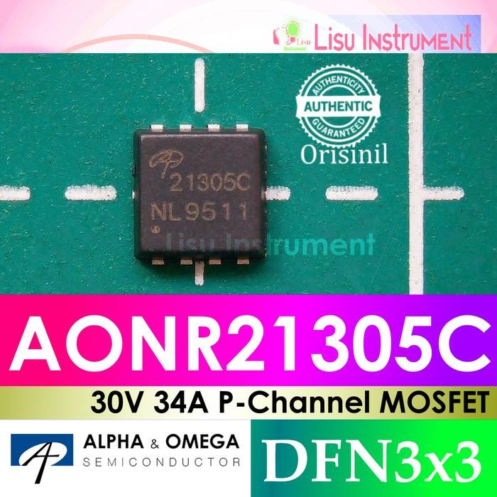 AONR21305C 30V 34A P-Channel MOSFET 21305C Replace AON7405 DFN3x3 Alpha & Omega ORIGINAL