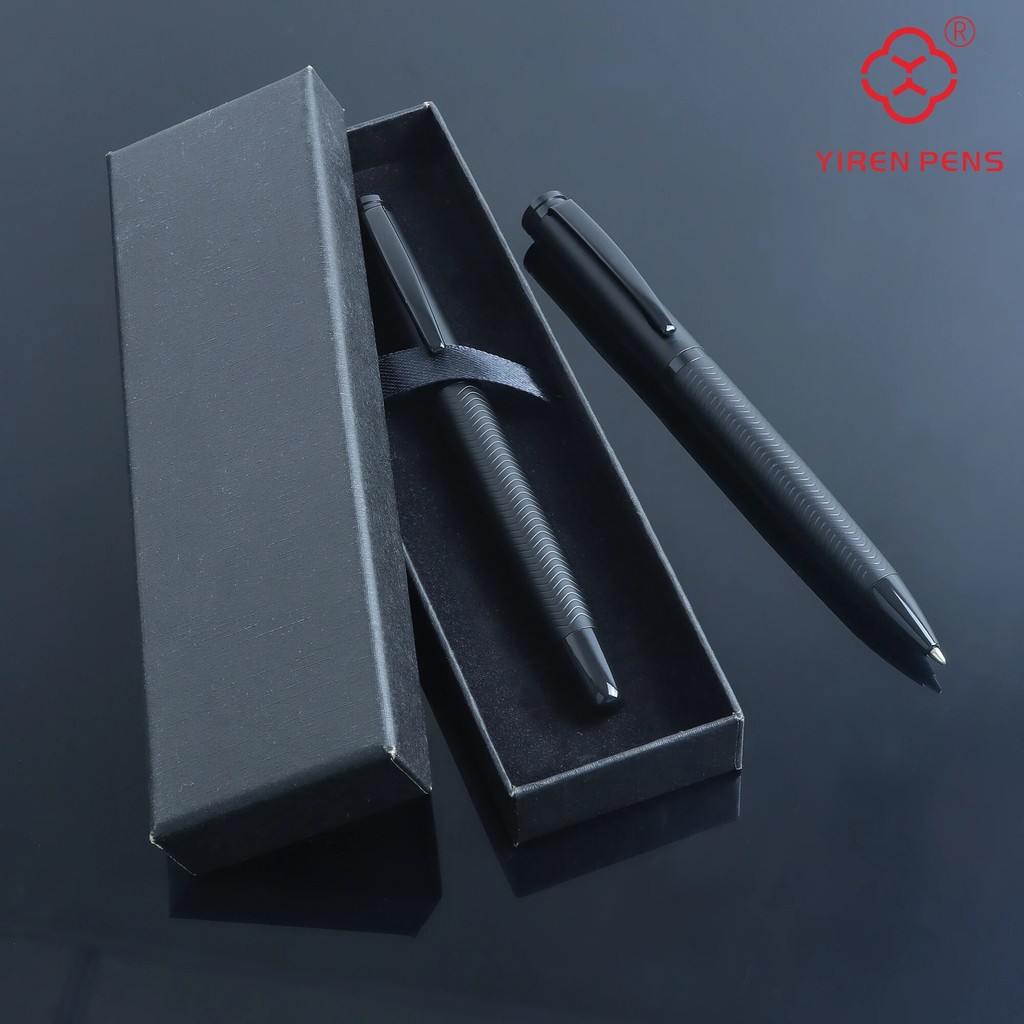 

1 Pen Set, Including 1 Rollerball Pen And 1 Ballpoint Pen,High-end Business Signature Office Gift Stationery,Black Ink
