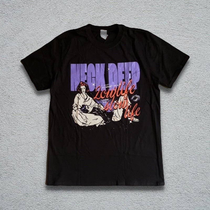 T-Shirt Neck Deep - Lowlife Couple Bahan Cotton Combed 24s Tebal unisex