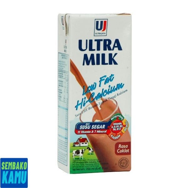 Ultra Milk Low Fat Cokelat 250 ml - Susu