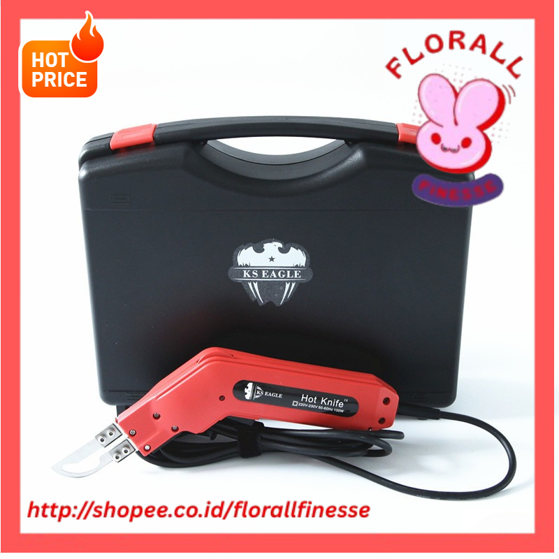 

KS EAGLE 80W Hot Knife Heat Thermal Cutter Hand Held Cutter Non-Woven Fabric Rope and Sealing Synthetic Fabrics Heating Knife