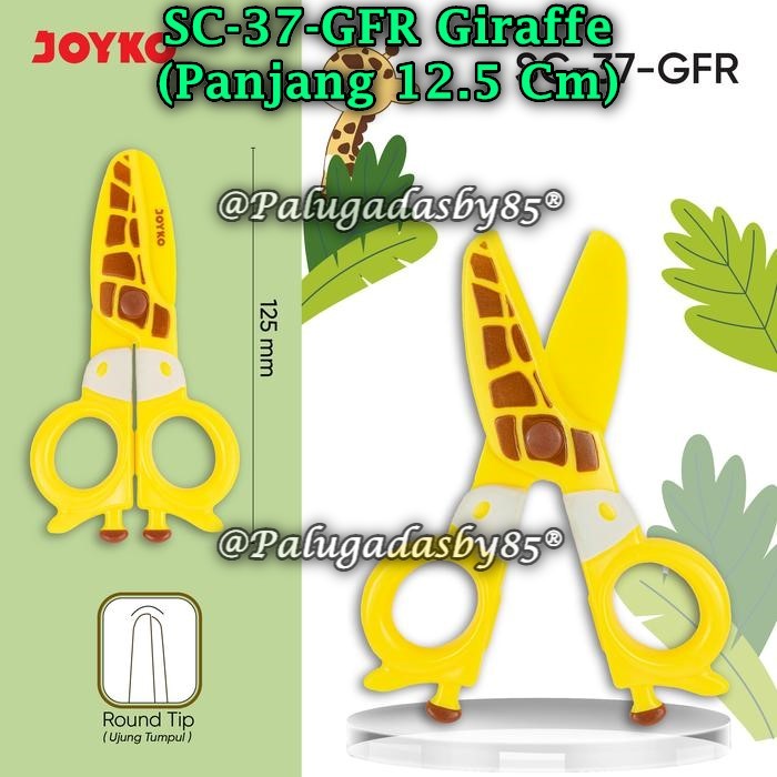 

(1 Biji) Gunting JOYKO SC-37-GRF Giraffe Jerapah / JOYKO Scissors Gunting SC-37~38 (1 Biji)