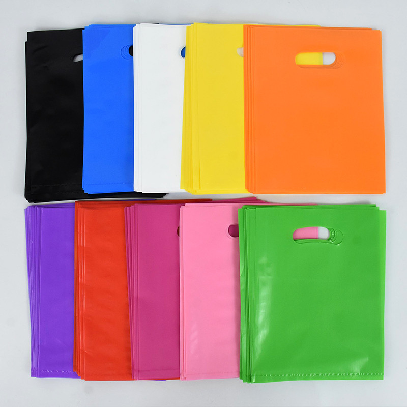 

10/20pcs Gift Bags Handles Plastic Bag For Wedding Party Decoration Candy Cookie Storage Bag Supplies Shopping Bag Packaging