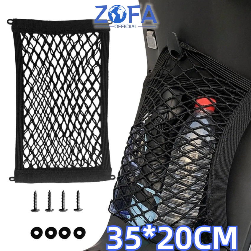 Jaring Helm Barang Bagasi Motor Tas 35*20Cm Untuk Motor/Mobil Dua Layer Elastisitas Multifungsi