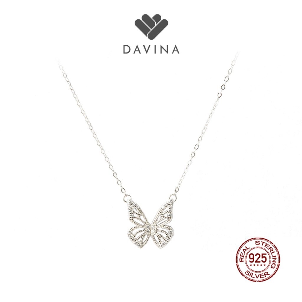 DAVINA Ladies Kyara Necklace Sterling Silver 925 - Kalung Wanita Perak S925 Kupu Kupu Butterfly