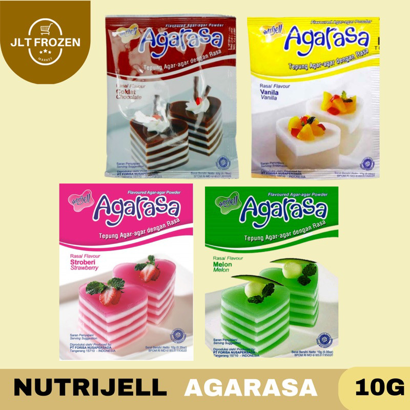 

Nurtigell Agarasa / Agar agar Rasa Coklat/Strawberry/Vanila/Melon - 10gr