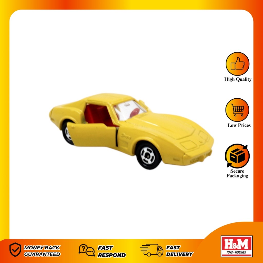 Tomica Tomica No. 91 Chevrolet Corvette Kuning Made In Japan - 287LS - LS4