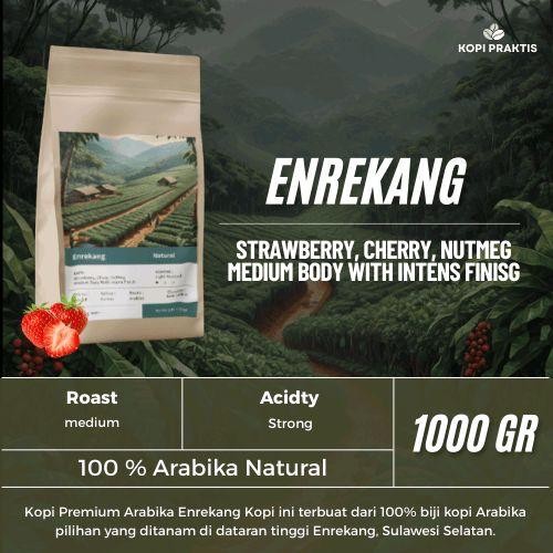 

ROASTED BEANS ARABIKA NATURAL ENREKANG 1000 GR | 1 KG | BIJI KOPI SANGRAI | Coffee - GILING HALUS