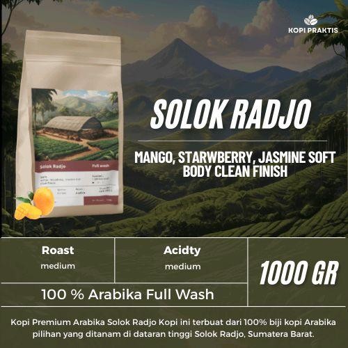 

ROASTED BEANS ARABIKA FULL WASH SOLOK RADJO 1000 GR | 1 KG | BIJI KOPI SANGRAI | Coffee - GILING HALUS