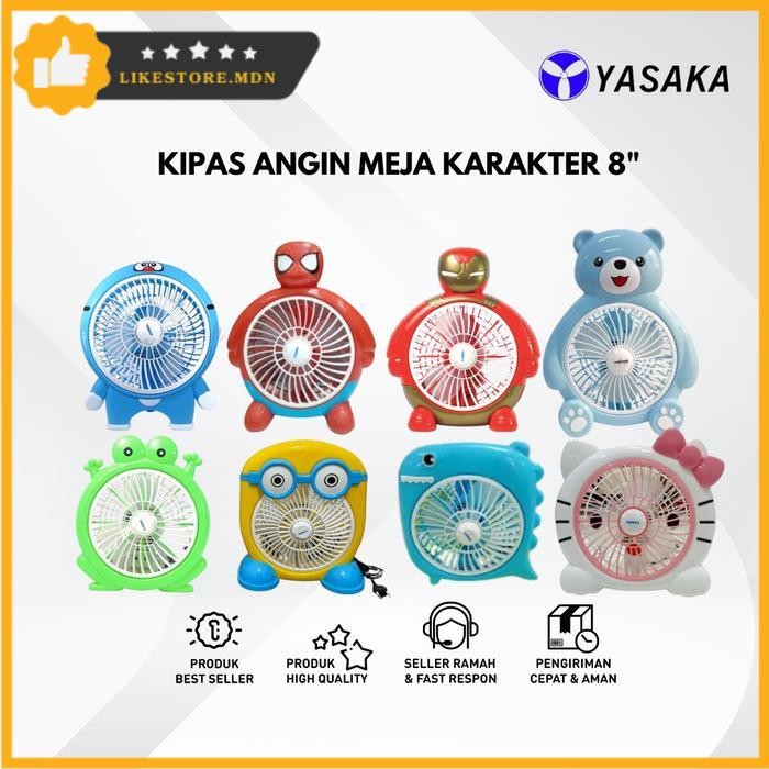 KIPAS ANGIN KARAKTER YASAKA 8" KIPAS MEJA KARAKTER / Desk Fan Karakter YASAKA
