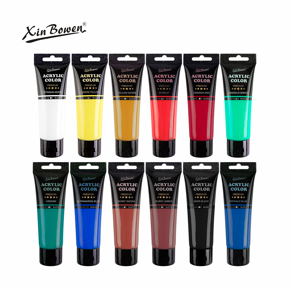 

75ml Acrylic Paint for Wall Art Student Painting Materials Waterproof And Sun Resistant Suitable for Textile DIY Graffiti Shoes