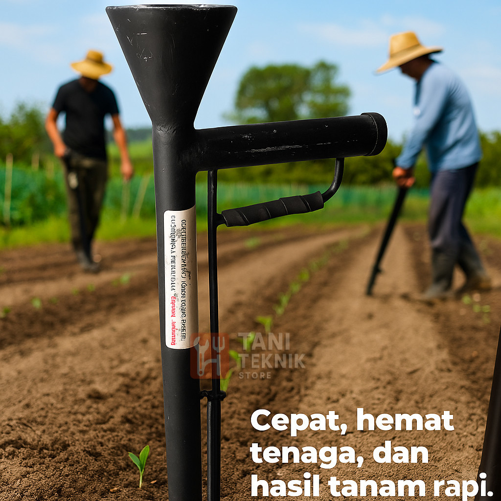 Alat Penanam Benih Otomatis 2 Pegangan – Tanam Jagung, Kacang, Padi, Kedelai | Hemat Tenaga & Rapi