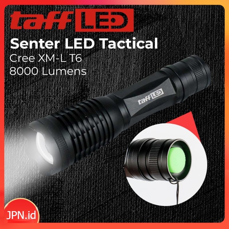 Flashlight Led Tactical Senter XML-T6 8000 Lumen - JPN