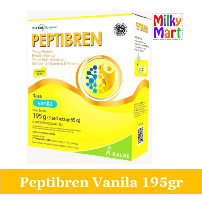 

[Promo]Best Seller Peptibren Vanila / Coklat 195 gr / 195 gram - Kalbe Nutritions - Vanila
