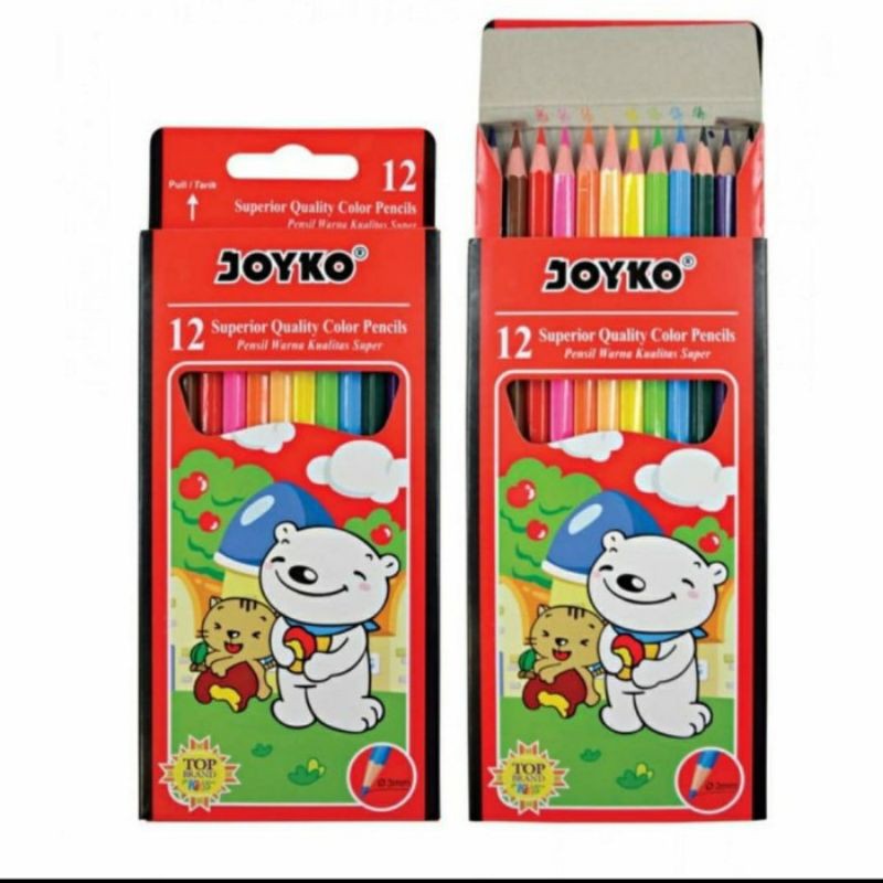 

Joyko Pensil Warna 12PB / Pensil Warna Joyko 12 Warna ukuran panjang