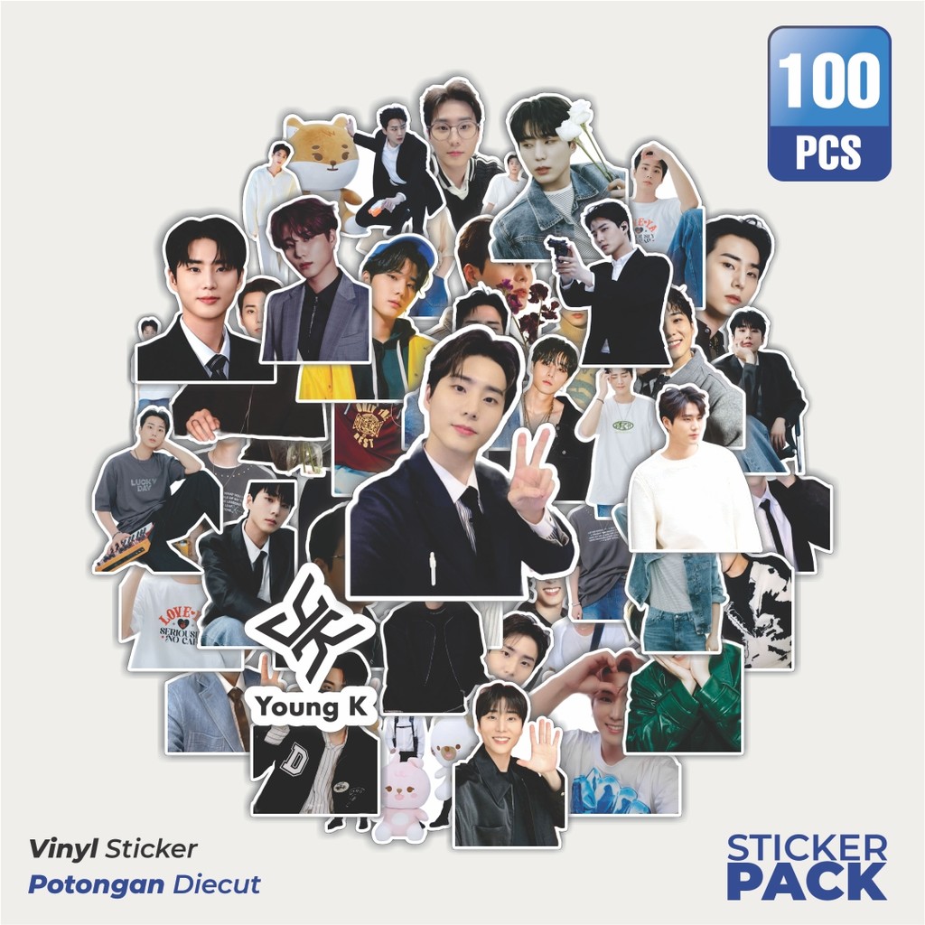 

Super Hemat! 100 PCS Stiker Day6 Young K (KANG YOUNG HYUN) Waterproof Aesthetic- Untuk Laptop, Motor, dan Helm - Paper Stationery Pack