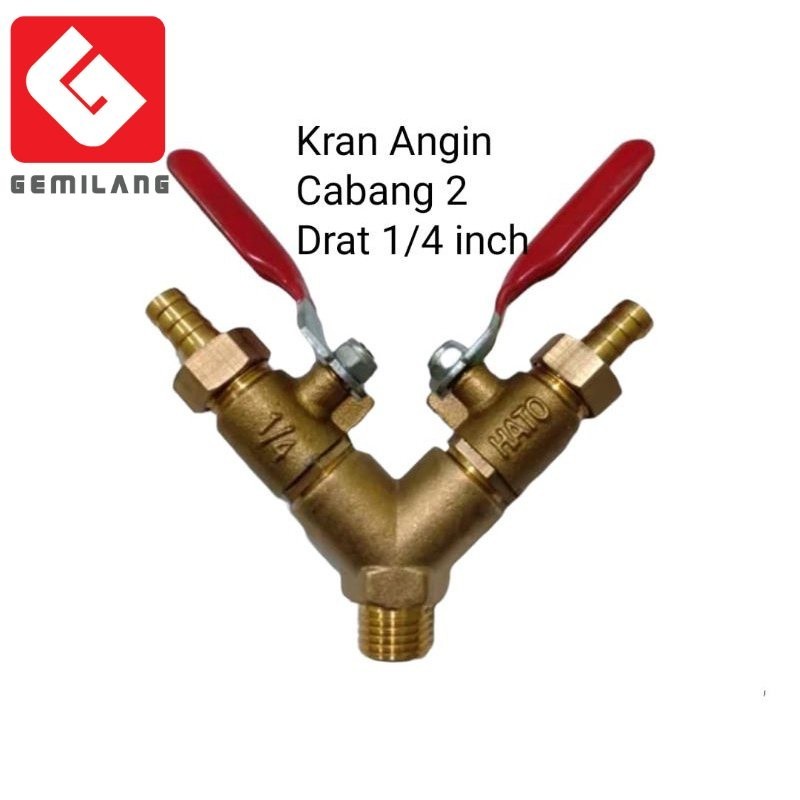 Kran Angin Kompresor 2 Cabang