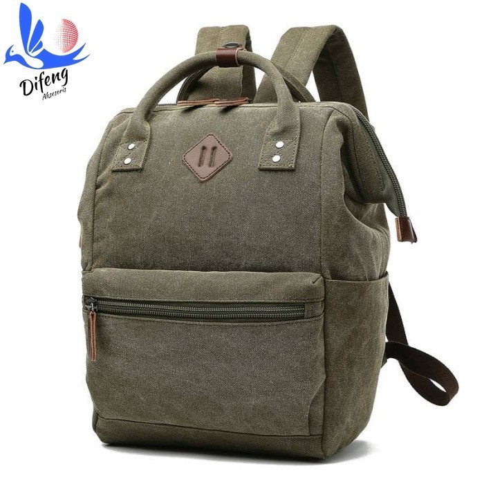 Bags - Tas Anelo Bags - Tas punggung Bags - Tas kanvas Bags - Tas santai Bags - Tas pria hijau pikni