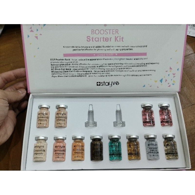 paket stayve booster starter kit stemcell dermawhite egf peptide gold salmon dna gold aqua steam cel
